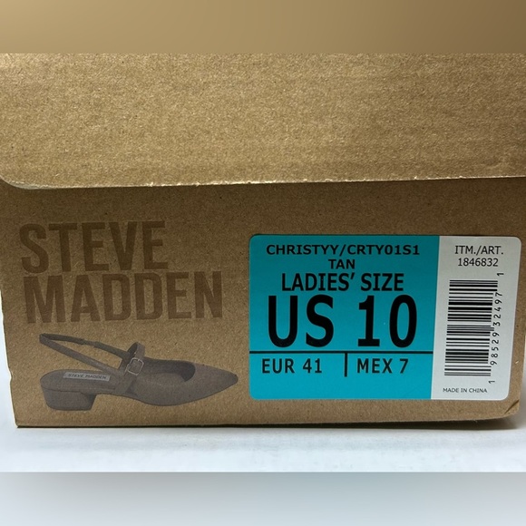 Steve Madden Christyy Tan Slingback Block Heel Pumps Women’s Size 10 NIB - Picture 10 of 10